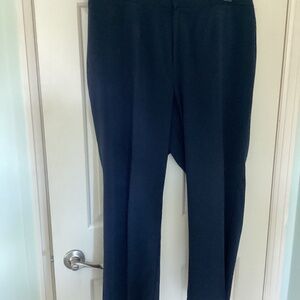 Catherine’s “right fit” petit navy dress pants with  hooks and zipper